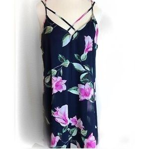 Sienna Sky Blue Floral Lined Dress